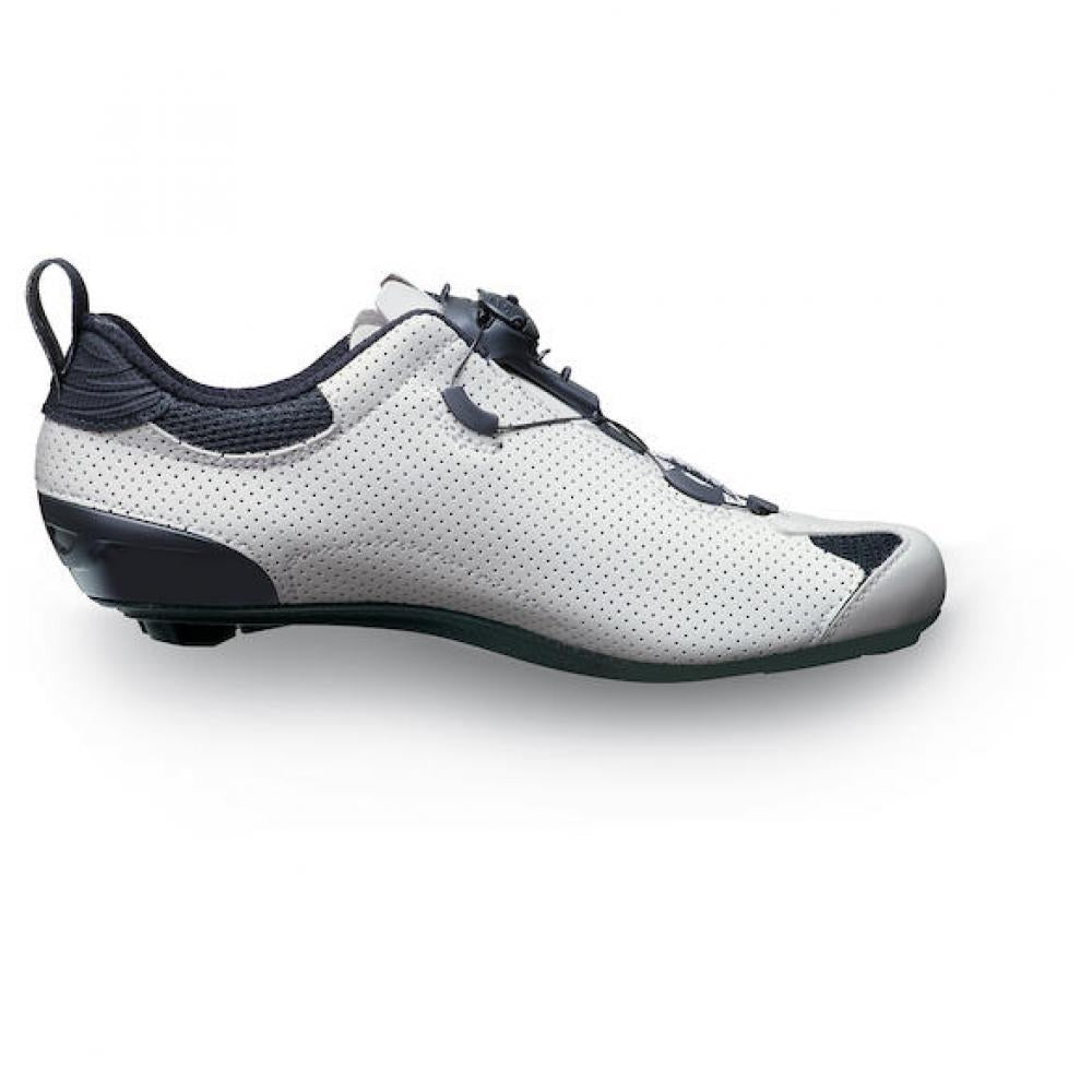 Sidi ROAD Tri-Sixty white 42.5 Weiß - leichter Triathlon-Rennradschuh mit Carbonsohle