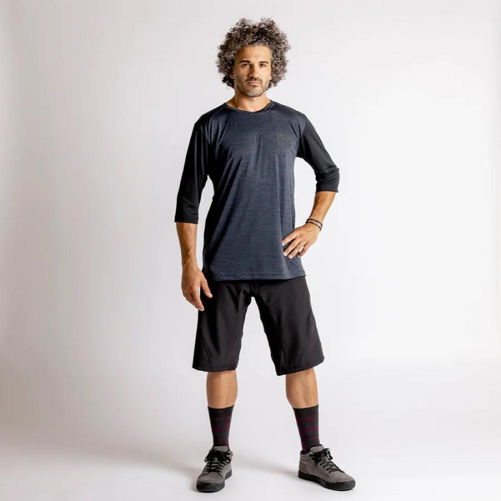 IXS Sports Division iXS Carve X 3/4 Jersey S black - atmungsaktives MTB-Trikot für Trail & Bikepark