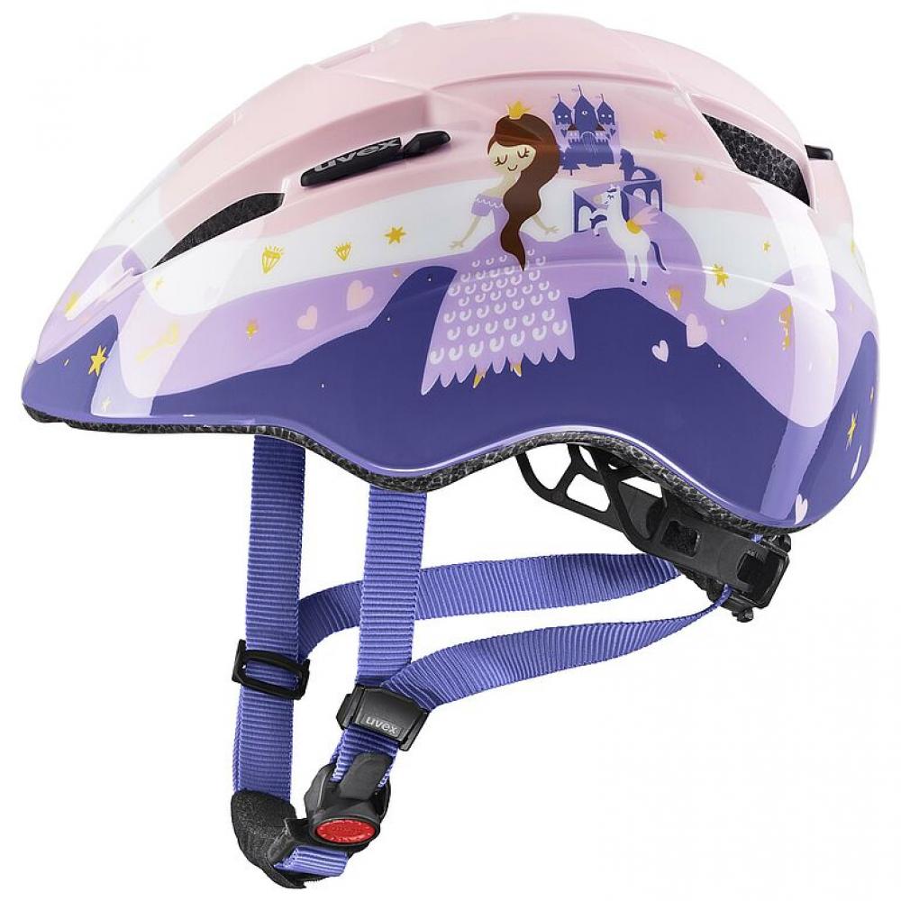 Uvex Kid 2 Princess Kinder-Fahrradhelm, leicht (190g), Inmould-Technologie, verstellbar (46-52 cm), 8 Belüftungsöffnungen, reflektierende …