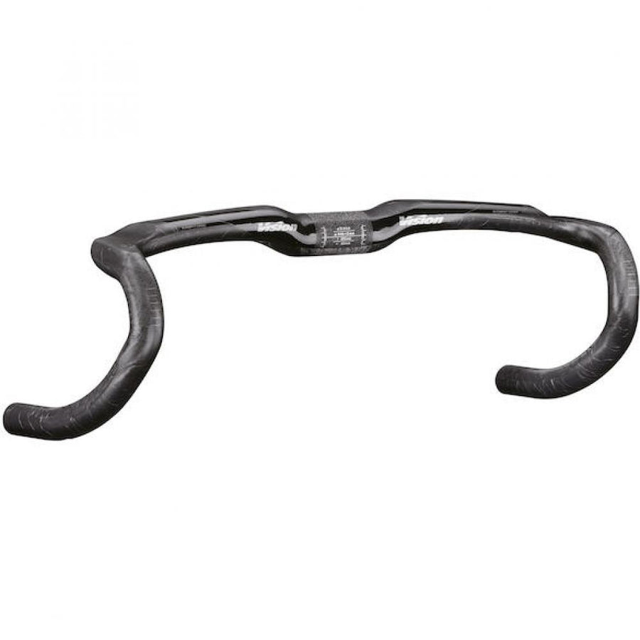 Vision Lenker Trimax Carbon 4D Ergo Compact 31,8 x 440 mm Schwarz - leichter Aero-Rennradlenker