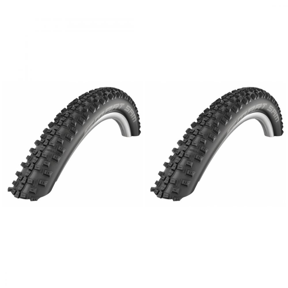 Schwalbe Smart Sam 26x2.25 MTB Reifen Paar, schwarz mit Stollenprofil
