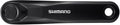 Schwarzer SHIMANO FC-E5010 E-Bike Kurbelarm, 175mm, mit SHIMANO Logo.
