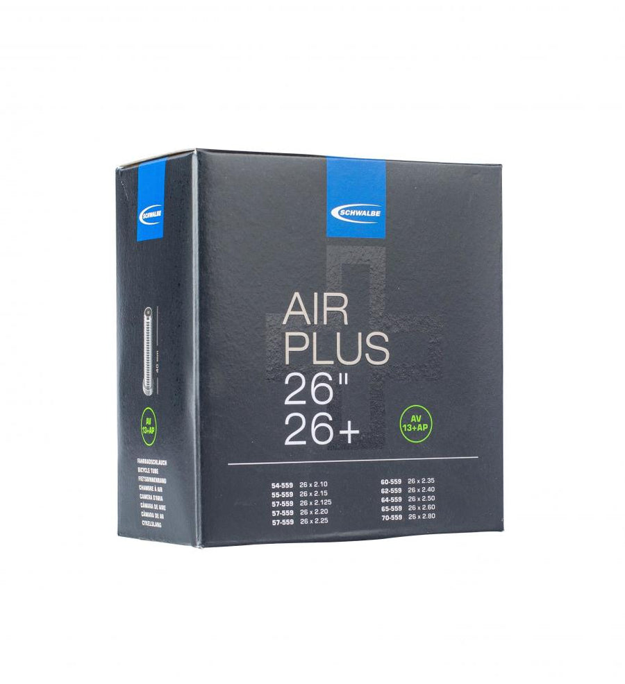 Schwalbe Air Plus Fahrradschlauch AV13LAP 54/70-559, 26 Zoll, robuster E-Bike & Cargo-Bike Schlauch.