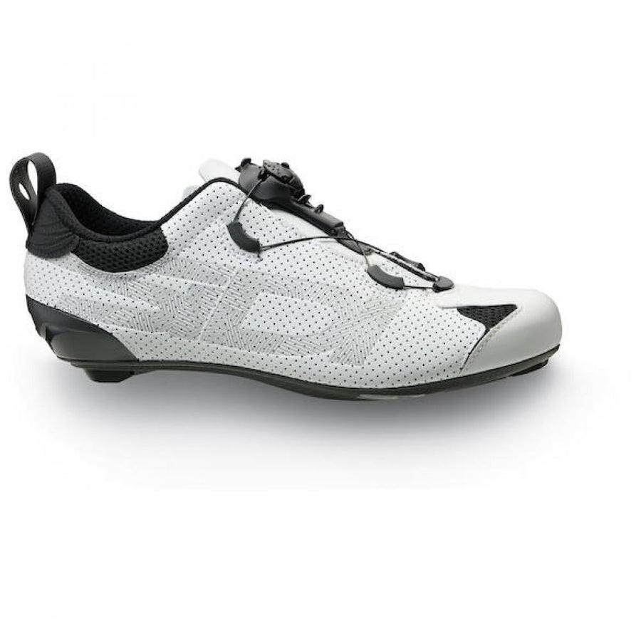 Sidi ROAD Tri-Sixty white 43.5 Weiß - Triathlon-Rennradschuh mit maximaler Kraftübertragung