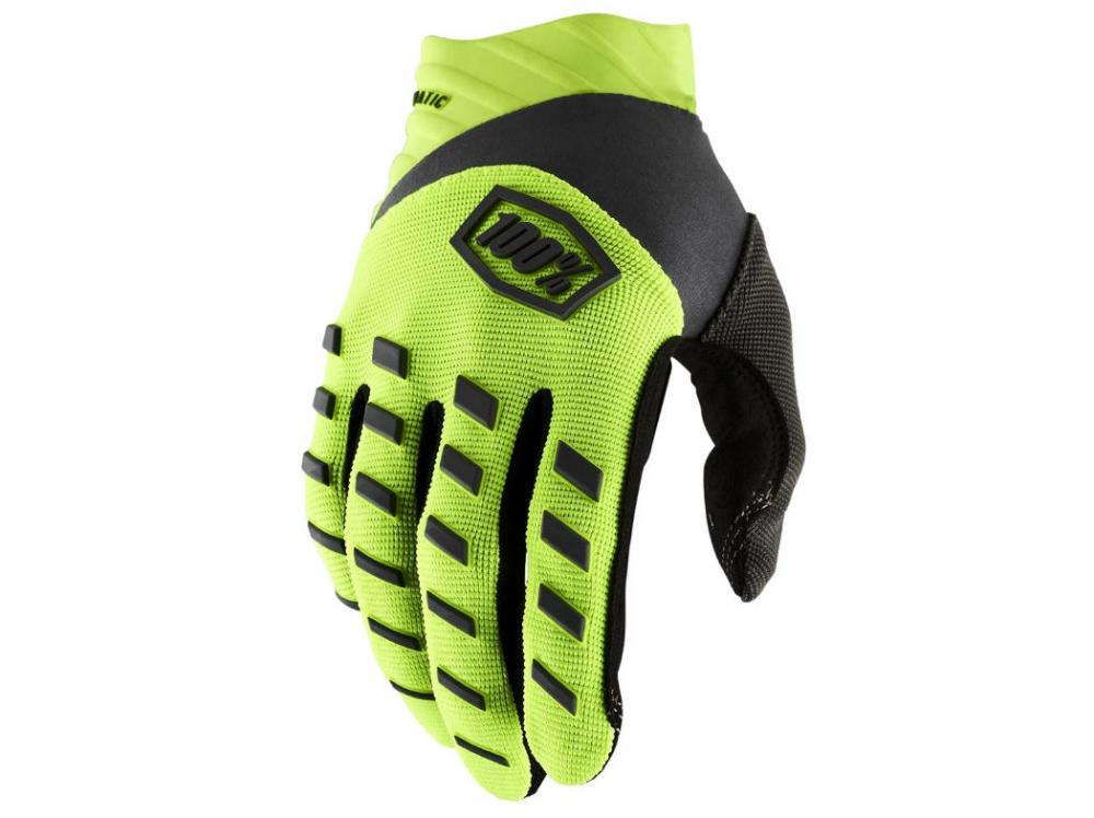 100% Airmatic Youth Gloves XL fluo yellow - robuster MTB-Handschuh mit Top-Grip