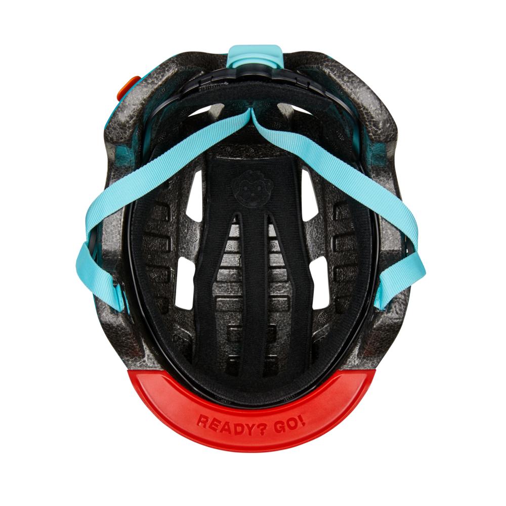 AFFENZAHN Helm Hai Petrol Größe M 50-56cm Kopfumfang mit Sicherheits-Rücklicht