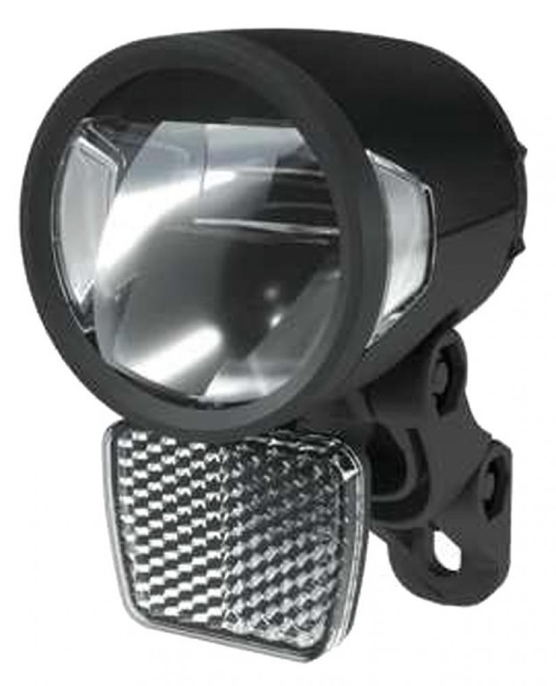 Herrmans H-Black MR8 E-Bike Frontscheinwerfer schwarz 180 Lumen StVZO-zugelassen mit integriertem Reflektor