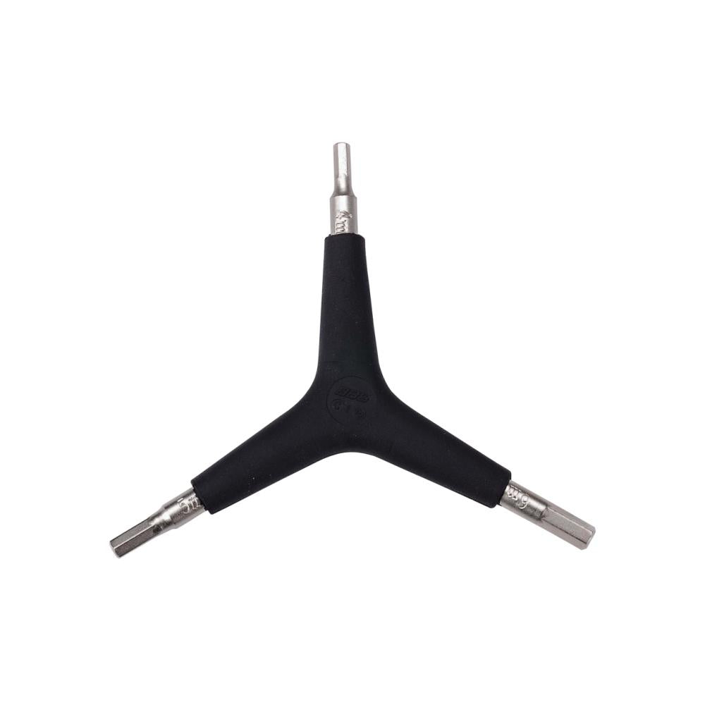 BBB Cycling Innensechskantschlüssel ThreeStar 4/5/6 mm schwarz - kompakter 3-Wege-Innensechskantschlüssel
