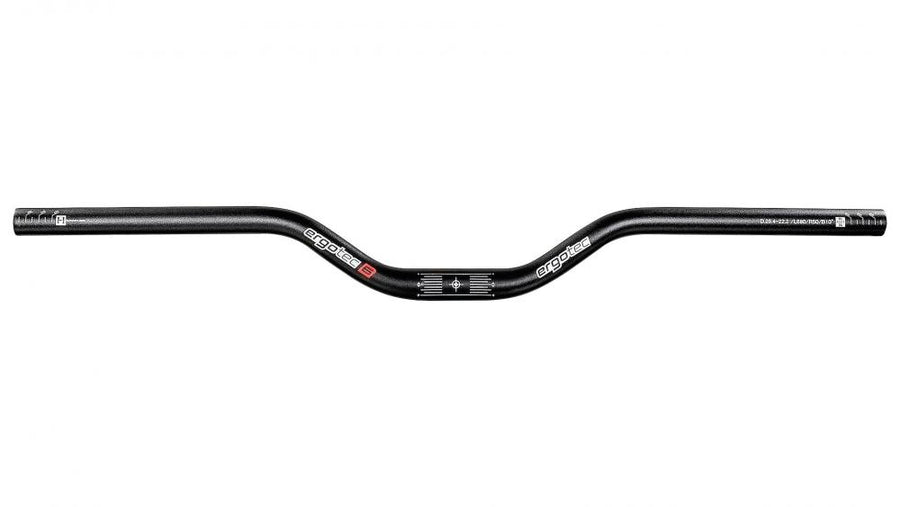 Ergotec Fahrradlenker Bügel Riser-Bar 50 Ø 25,4 mm 680 mm Höhe 50 mm 12° schwarz