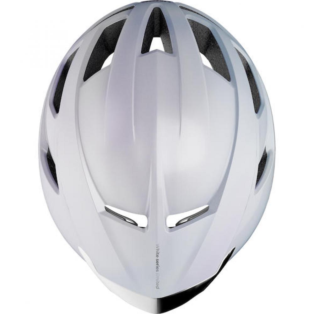 Limar Air Atlas W&B Opal White Silver L Weiß/Silber - aerodynamischer Rennradhelm der aktuellen Generation