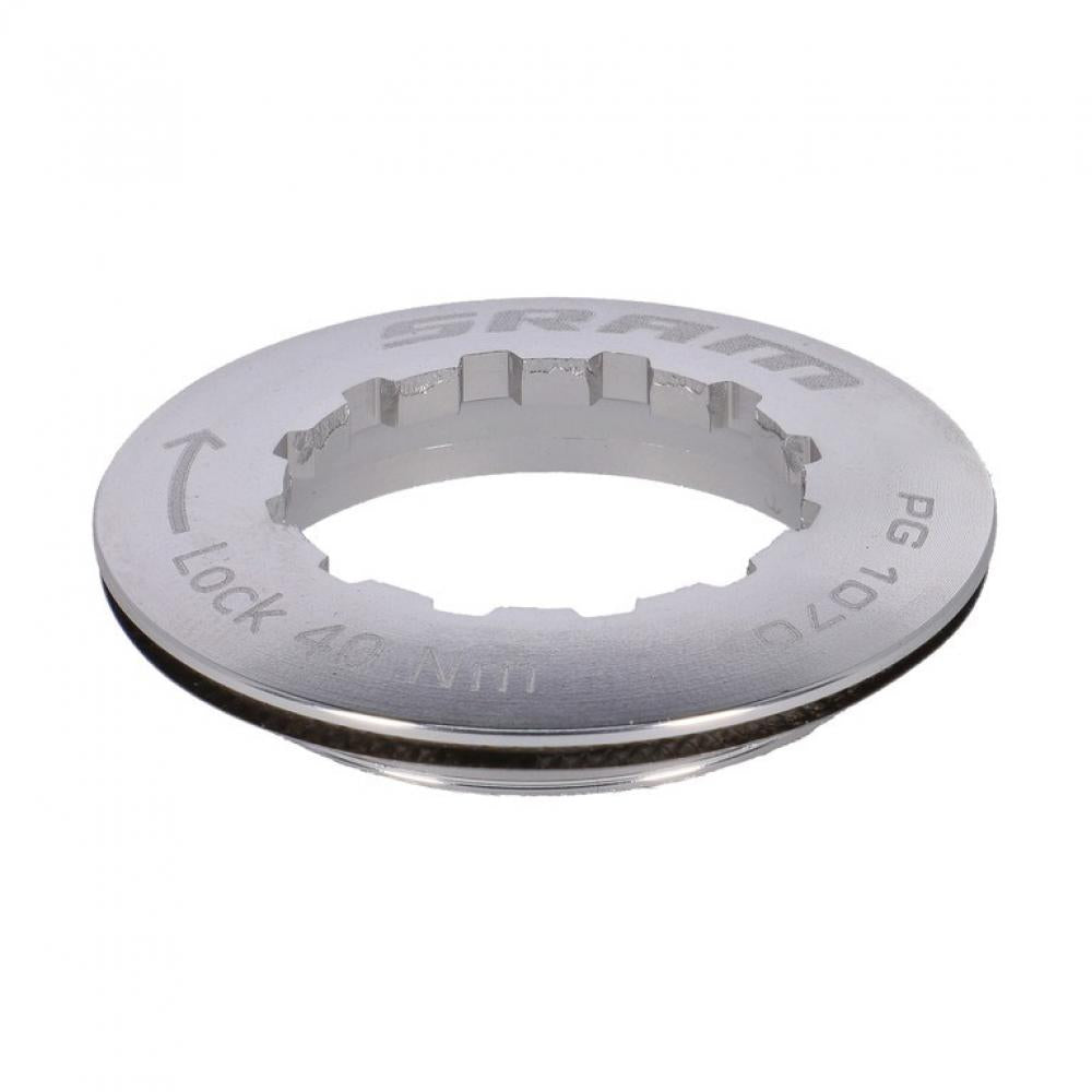 SRAM Kassetten Lockring 12T silber Aluminium - präziser Abschlussring für SRAM Kassetten