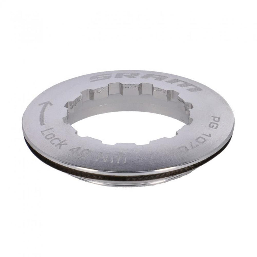 SRAM Kassetten Lockring 12T silber Aluminium - präziser Abschlussring für SRAM Kassetten