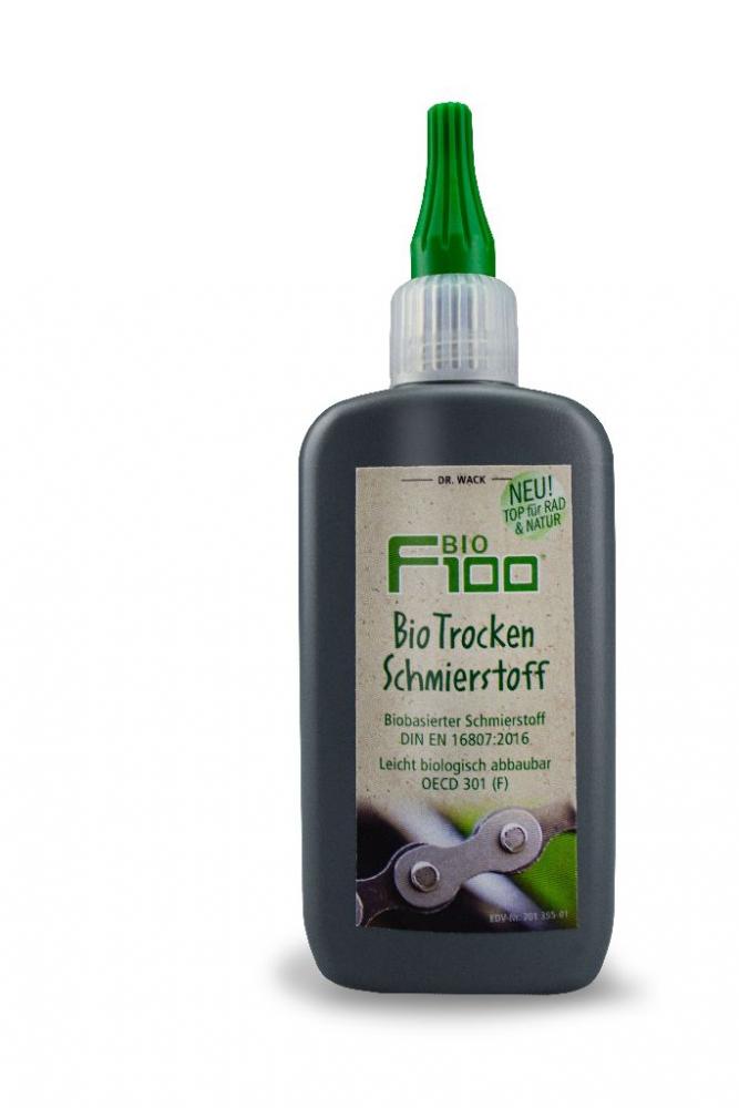 F100 Premium BIO Fahrradpflege Trocken Schmierstoff 100ml - Pflege- und Schutzspray - Schmier-/Pflegemittel