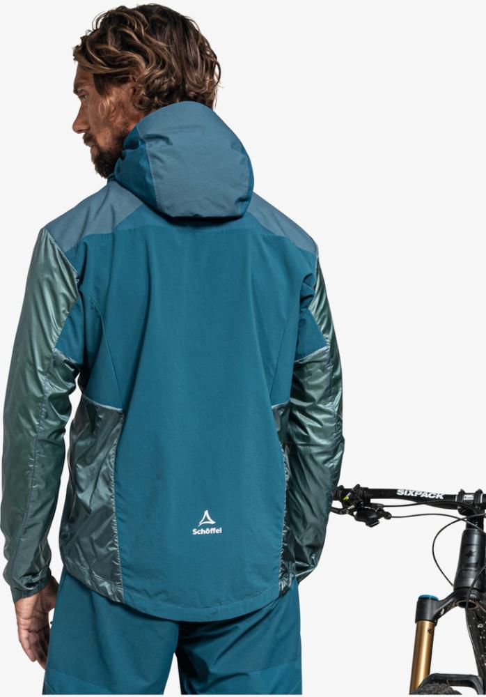 Schöffel Hybrid Jkt Flow Trail M cloudy storm blau Größe 52