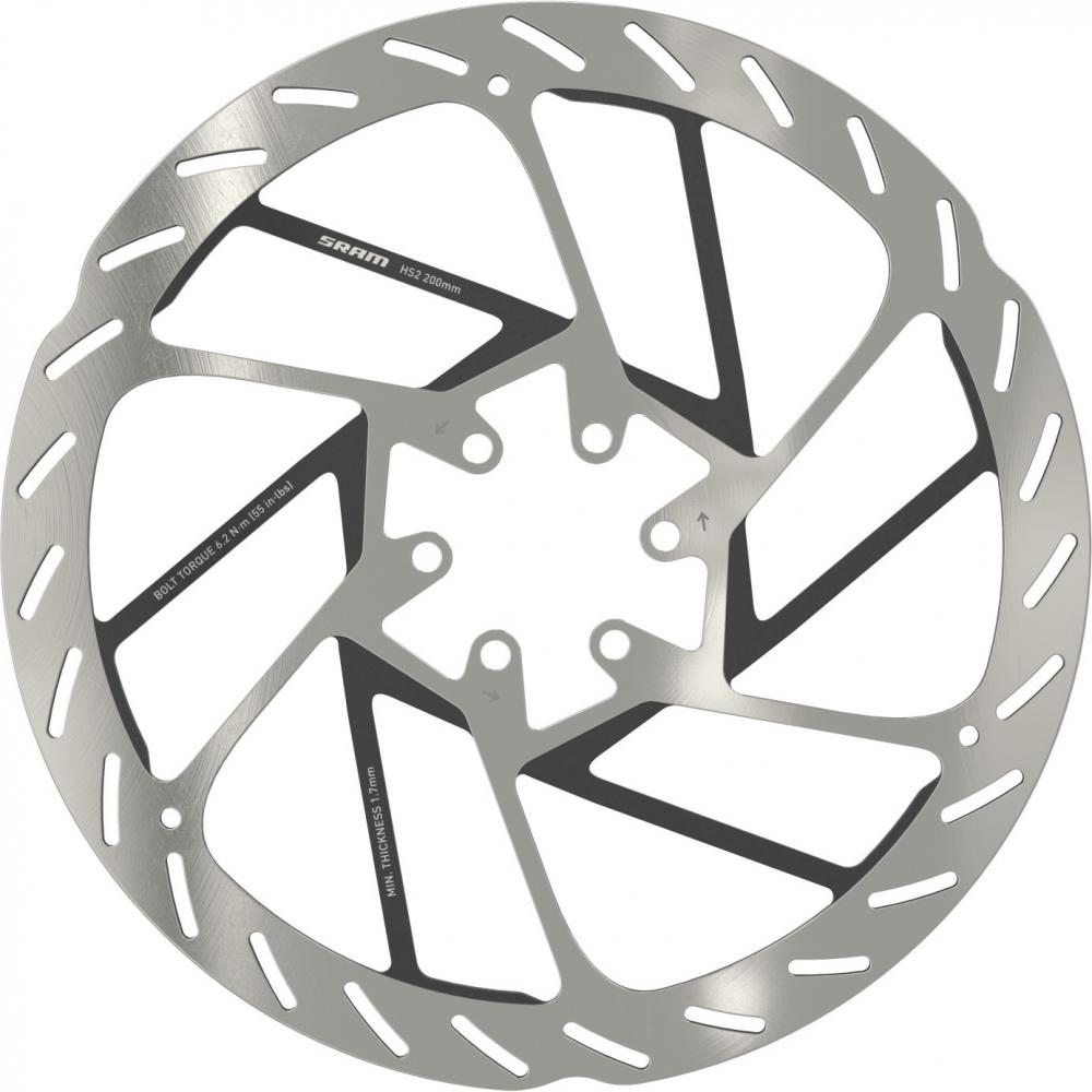 SRAM HS2 Bremsscheibe 200 mm 6-Loch - Silber/Schwarz
