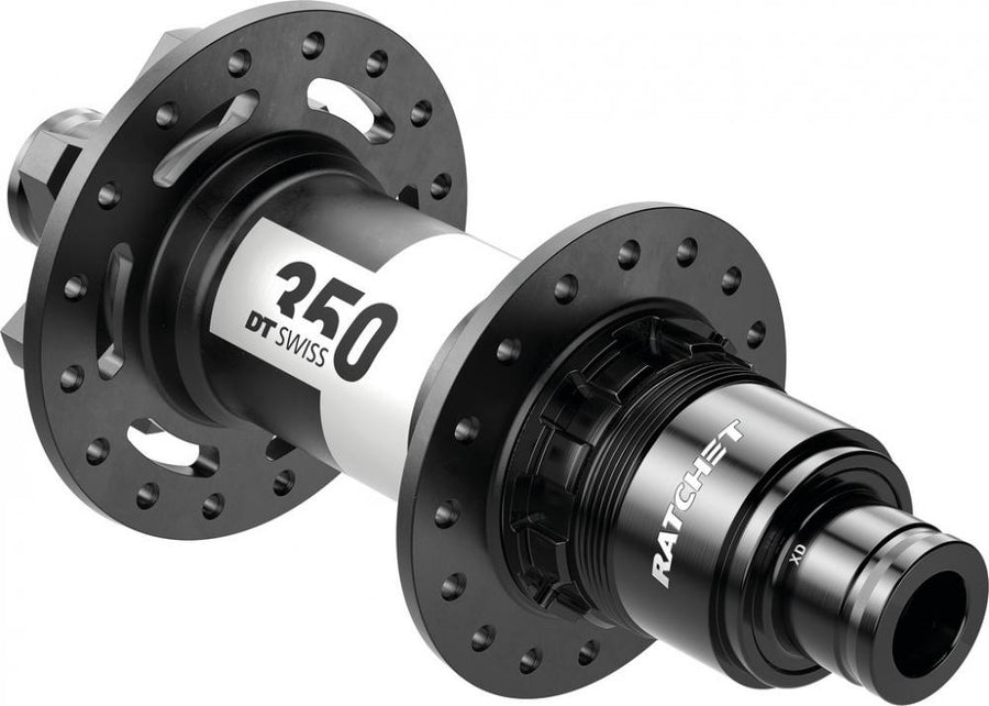 DT Swiss MTB HR Nabe 350 Classic, schwarz, 32 Loch, zuverlässige Boost Hinterradnabe.