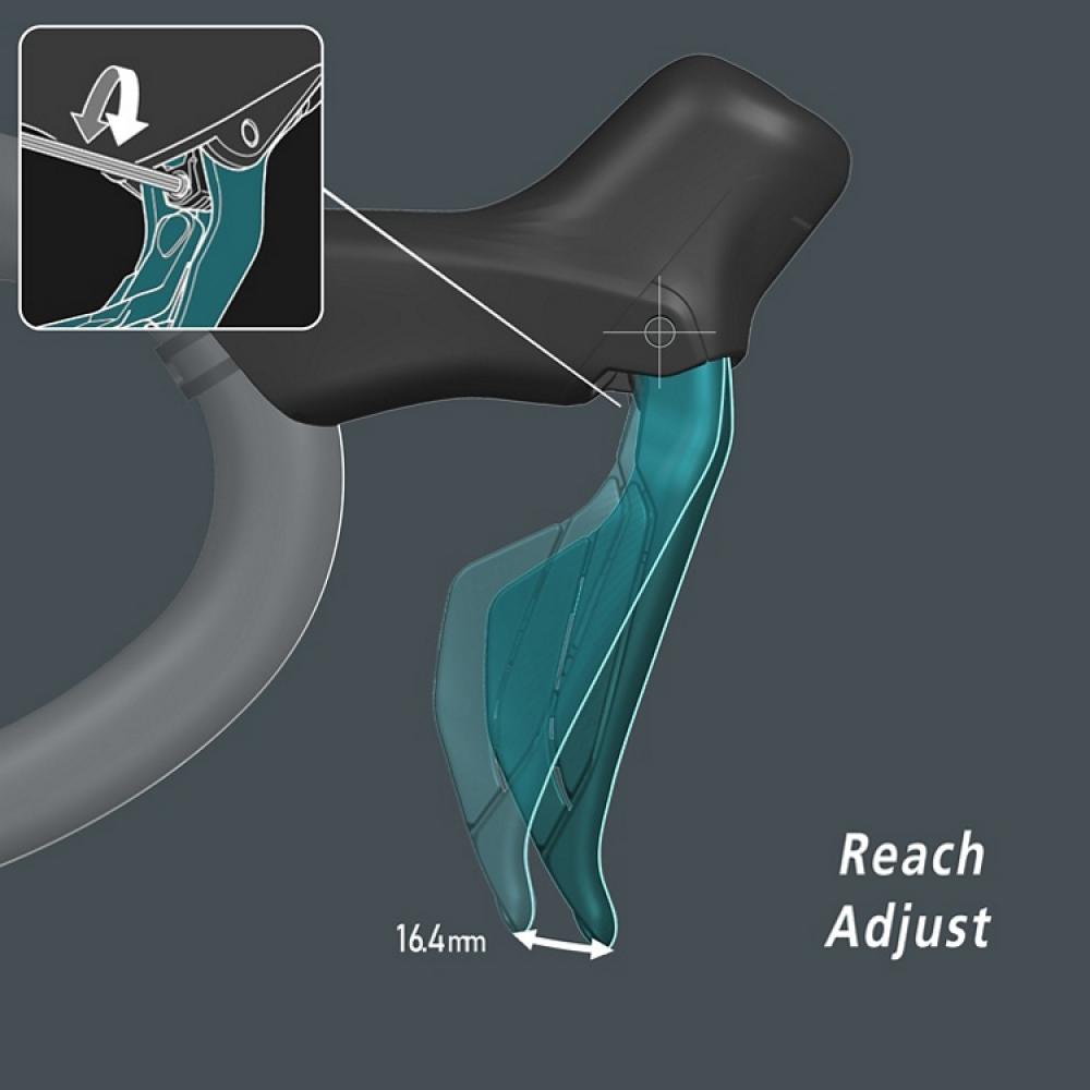 Shimano Dura-Ace Di2 Disc Brake STI Set rechts hinten 12-fach Flat Mount schwarz - ST-R9270-R - BR-R9270 - 1700 Millimeter