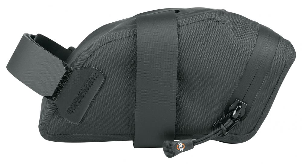SKS Race Satteltasche S, schwarz, 160x70x90mm, 400ml, 85g, wasserabweisend, Easyzip-Reißverschluss, reflektierende Elemente