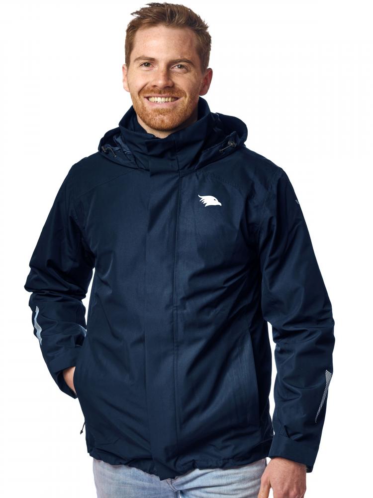 Valkental Jacke 3in1 Smart Jacket wasserdichte Jacke mit Fleece Zipp-In Herren 5 XL dunkelblau