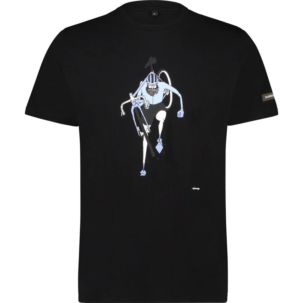 SHIMANO Sentiero Ltd T-Shirt Black Größe L - komfortables Bikewear-Shirt für Alltag und Tour