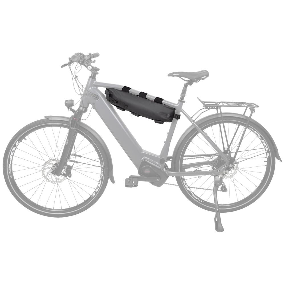 M-WAVE Rough Ride B E-Bike Akku Schutzhülle 7 Liter schwarz - wasserdichtes Ripstop-Gewebe - für E-Bike Akkus Unterrohrakkus