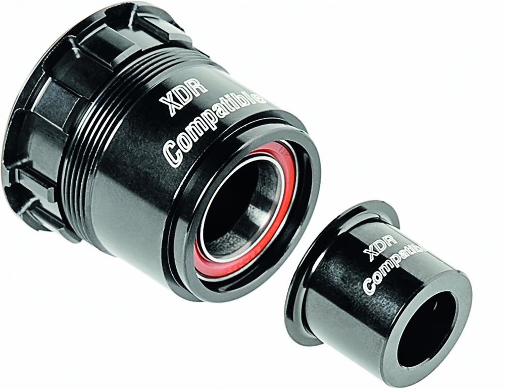 Schwarzer DT Swiss XDR Freilauf Umrüstkit für Ratchet Naben, 12x142/148 mm, mit Endkappe.