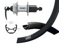 Bike-Parts Laufrad|Hinterrad 29 Zoll Deore 6-Loch silber Schnellspanner 32-Loch Ryde Rival 19 Disc schwarz Nirosta-Speichen