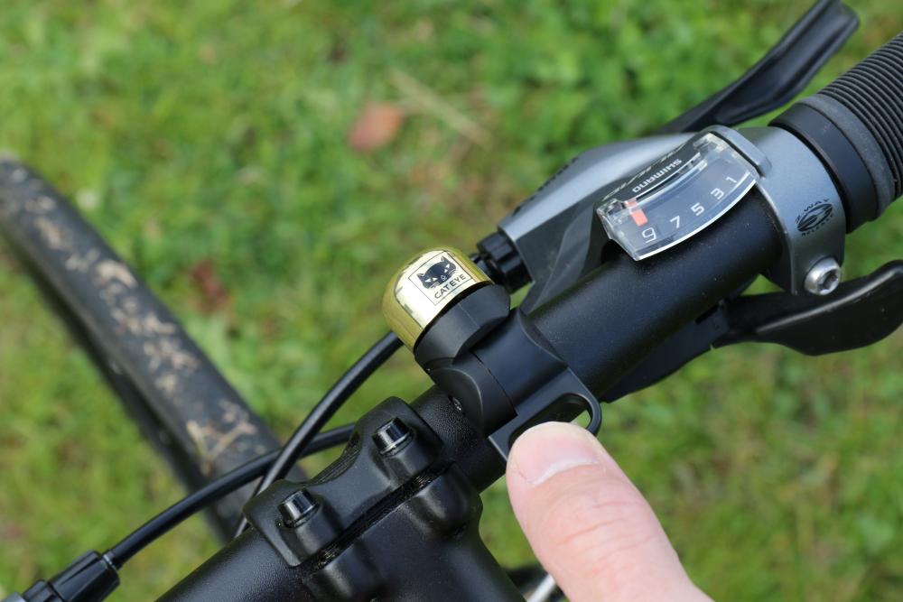 CATEYE Klingel OH-1500 Nido Gold Gold - kompakte Fahrradklingel mit warmem Klang