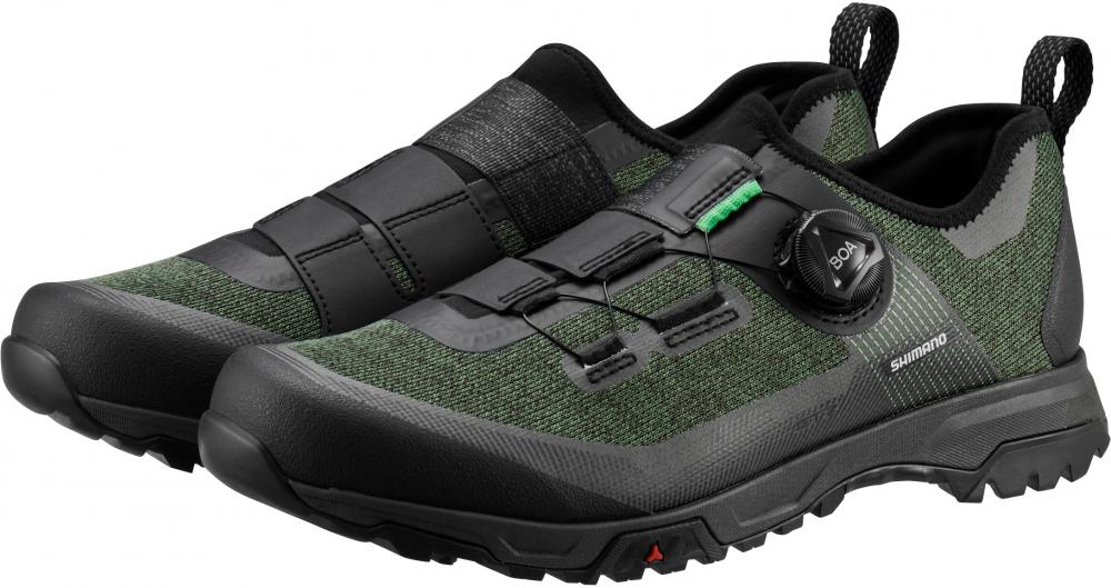SHIMANO Fahrradschuhe ET701 Herren/Damen MTB FLATPEDAL Größe 42 Fahrradschuhe Grün