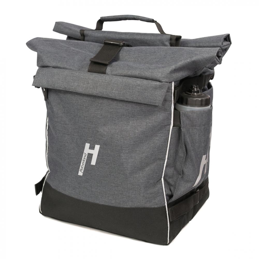 Haberland Rucksack-Doppeltasche Double Loader anthrazit - flexible Gepäckträger- und Rucksacklösung
