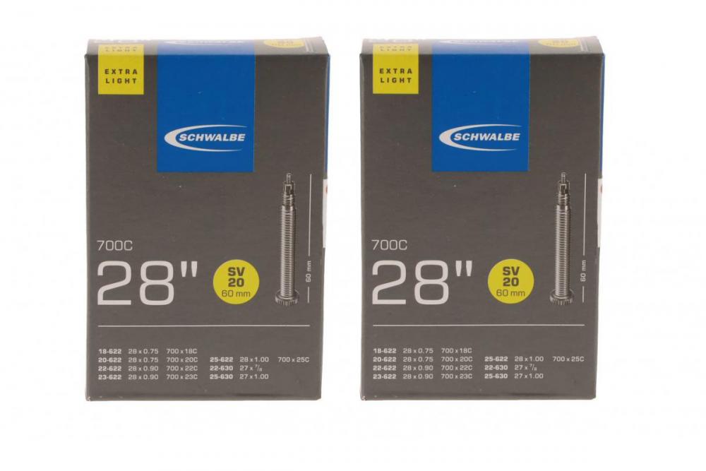 2x Schlauch Sv20 Extra Lang (18/25-622/630) - 28 Zoll