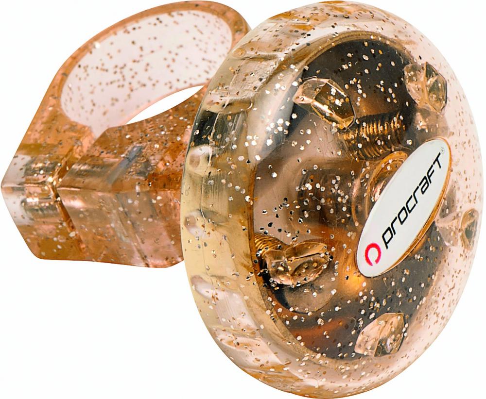 Procraft Klingel Fun klein gold - laute Fahrradglocke in moderner Ausführung