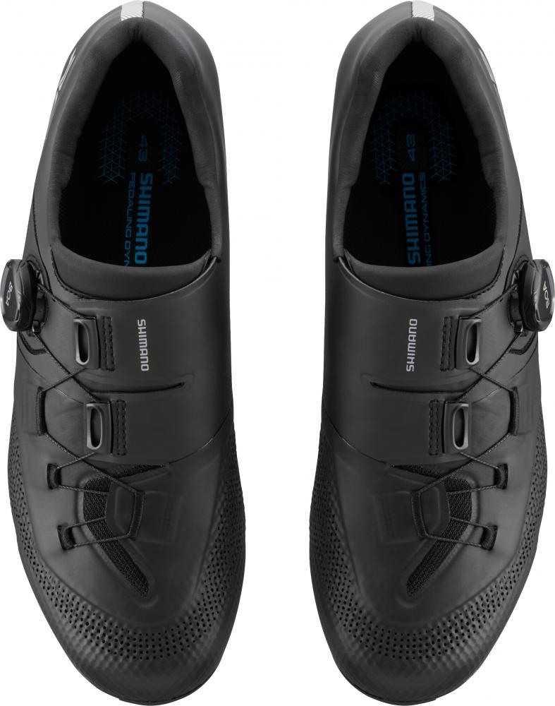 SHIMANO Fahrradschuhe RC503 Herren/Damen Road SPD-SL Fahrradschuhe Größe 45 breit Schwarz