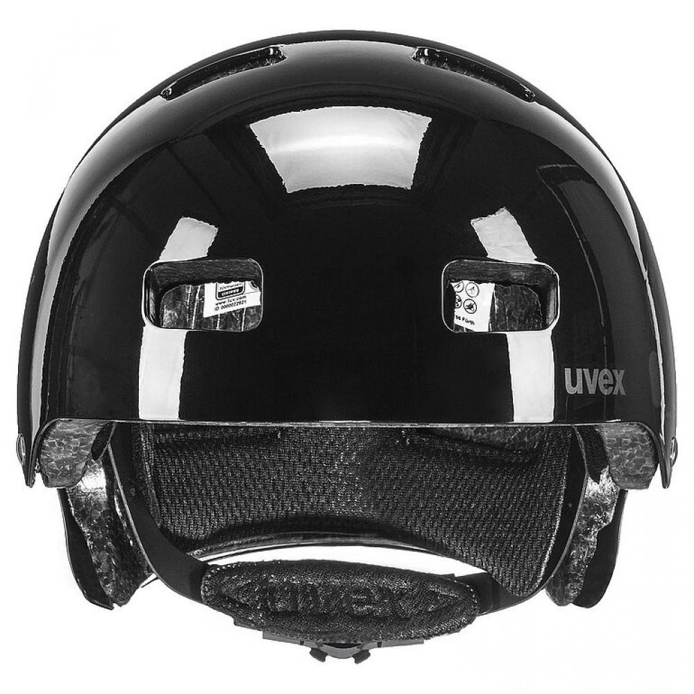 Uvex Kid 3 Kinder-Fahrradhelm Dirtbike Black 51-55 cm, robuster Hartschalenhelm mit Belüftung, Rückansicht.