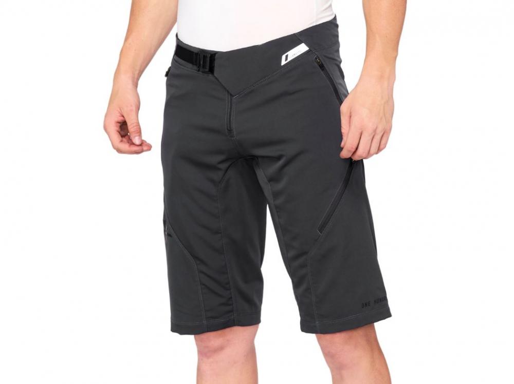 100% Airmatic Shorts 36" charcoal - bequeme All-Mountain Bikeshorts mit 4-Wege-Stretch