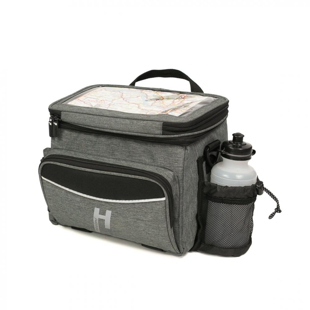 Haberland Lenkertasche 10l Max Plus grau - praktische Lenkertasche mit KLICKfix