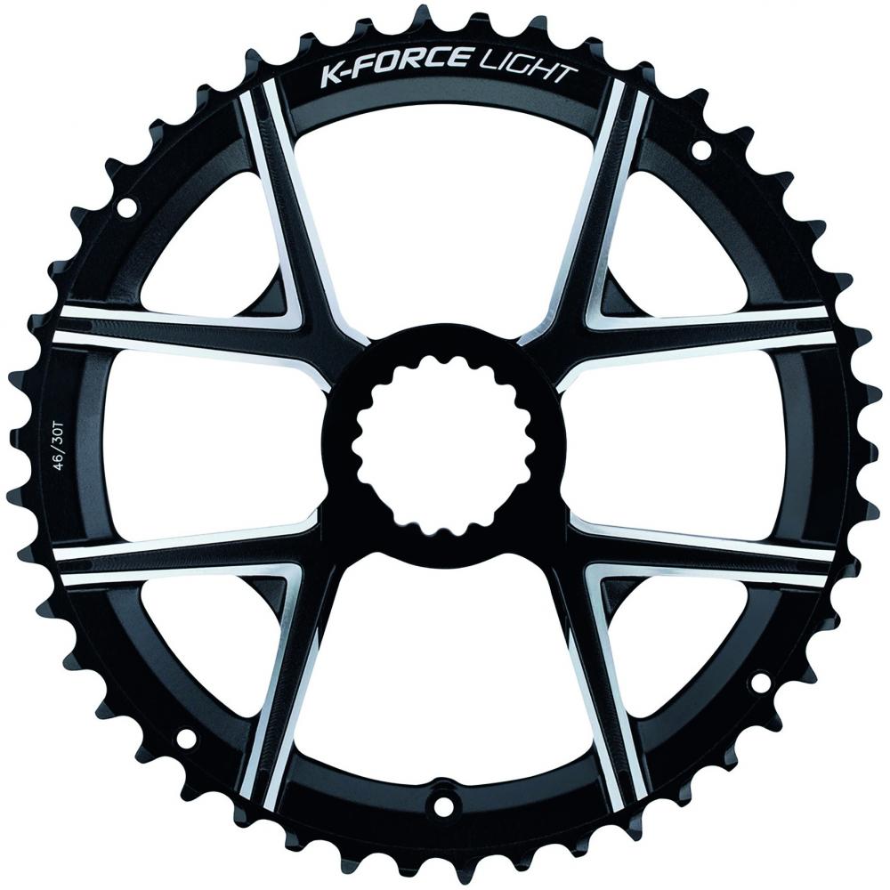 Kettenblatt Road K-force Light Modular 46 T Schwarz - Leichtes Direct-mount-upgrade