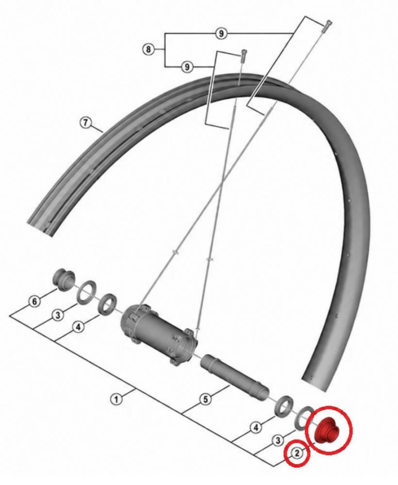 Xtr / Deore Xt Endkappe Rechts Für Vorderradnaben
