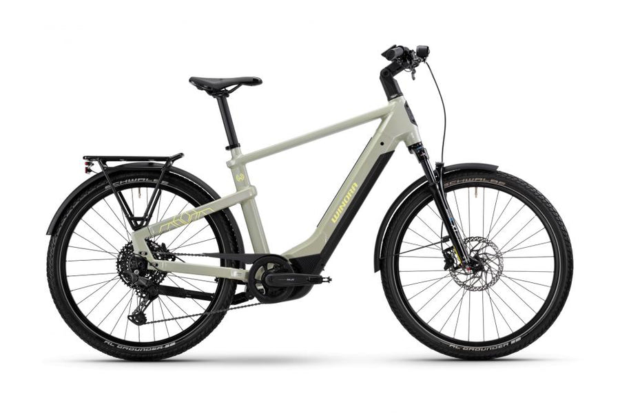 YAKUN E-City Bike X10 HIGH i800Wh 10-G Cues 25 WIN BCXK GL_ivory green Rh XL