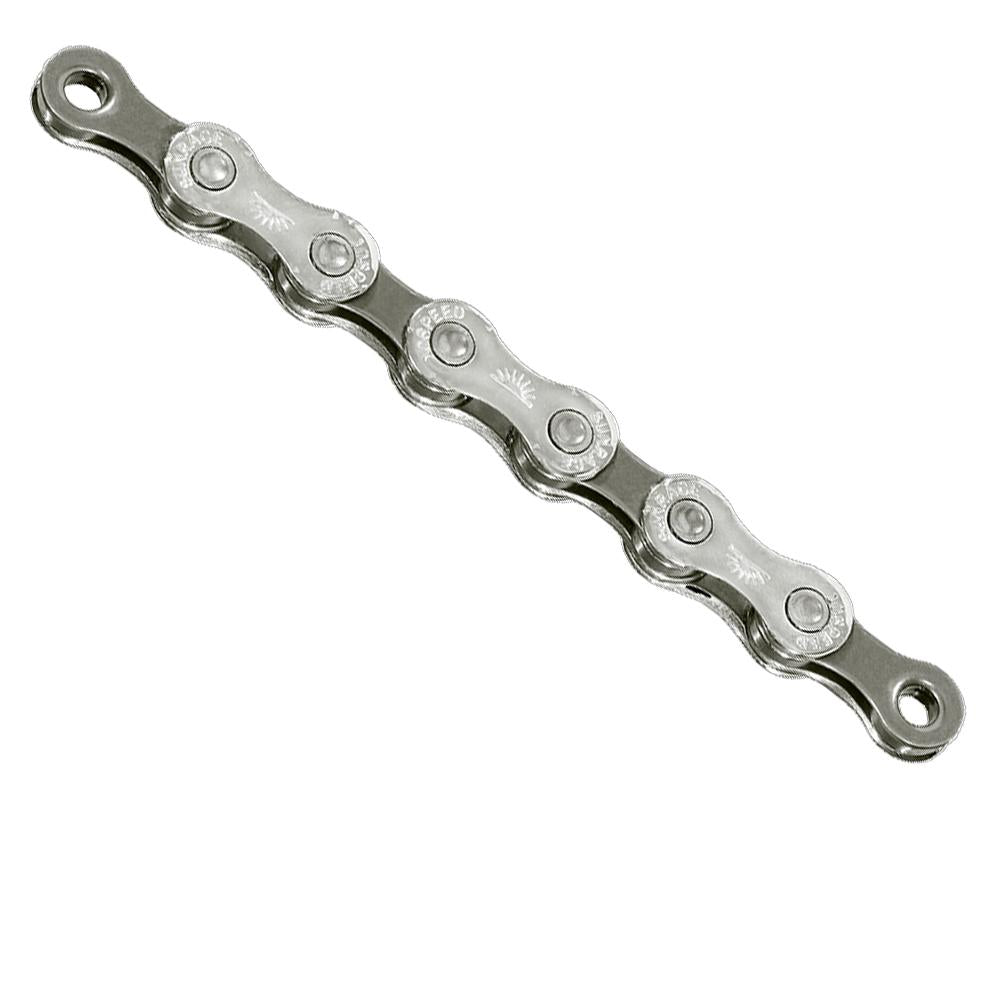 SunRace CN10A Fahrradkette 10-fach - 116 Glieder - silber/grau - 1/2 x 11/128 Zoll