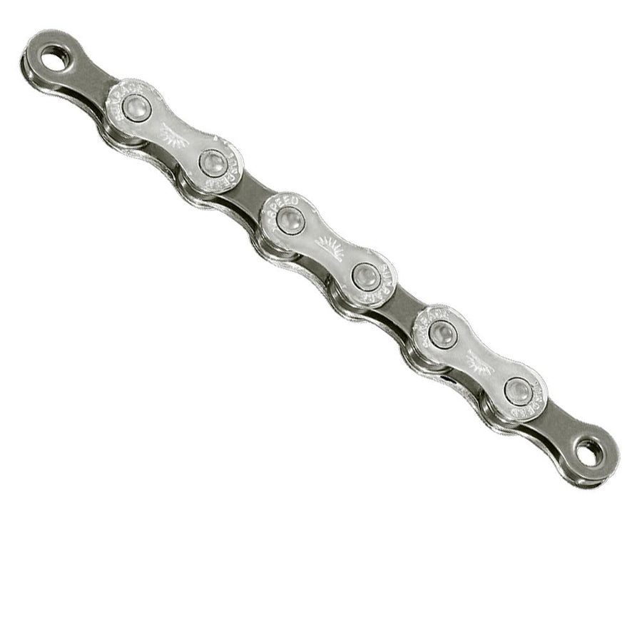 SunRace CN10A Fahrradkette 10-fach - 116 Glieder - silber/grau - 1/2 x 11/128 Zoll