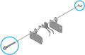 SHIMANO Haltestift BR-M7110 für Bremsbelag inkl. Sicherungsclip - Disc Brake Ersatzteil