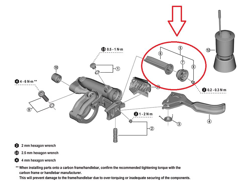 SHIMANO Membran (Einheit) für BL-M9220 Bremshebel - Ersatzteil für hydraulische Scheibenbremse