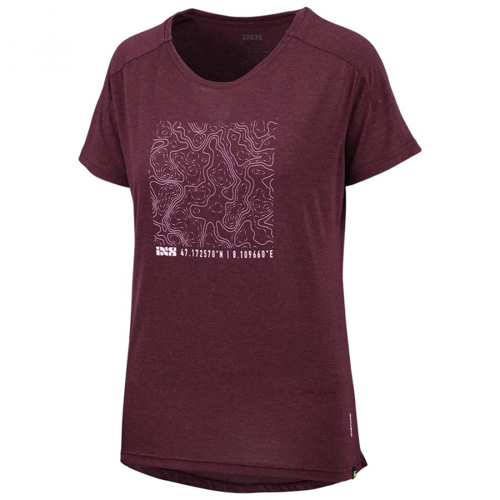 IXS Sports Division iXS Flow Women Contour Tech Tee 38 Raisin - funktionelles Bike-Shirt