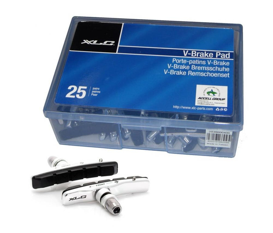 XLC Cartridge V-Brake Bremsschuhe BS-V02 OEM-Verpackung 25 Paar 72 mm EVP per Set