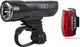 CATEYE Beleuchtungskit GVolt 60 Kit HL-EL550GNRC 60 - starkes StVZO-Fahrradlichtset für Alltag & Sport