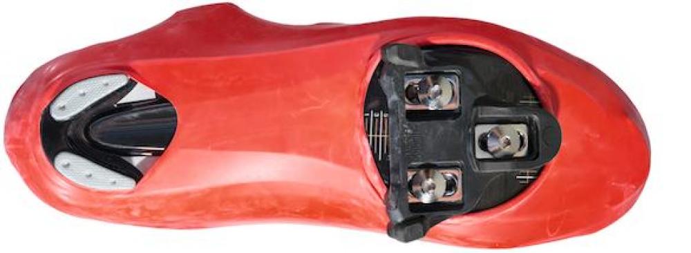 VeloToze Überschuh lang S rot - wasserdichter Aero-Überschuh für kalte Touren