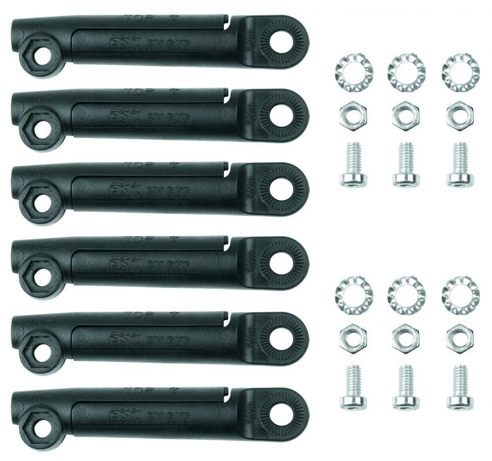 SKS ESC-Vario-Stecker 6er-Set  Original-Ersatzteile für 4,5 mm Streben, vormontiert, ideal für ESC-Sicherungssysteme von Schutzblechen