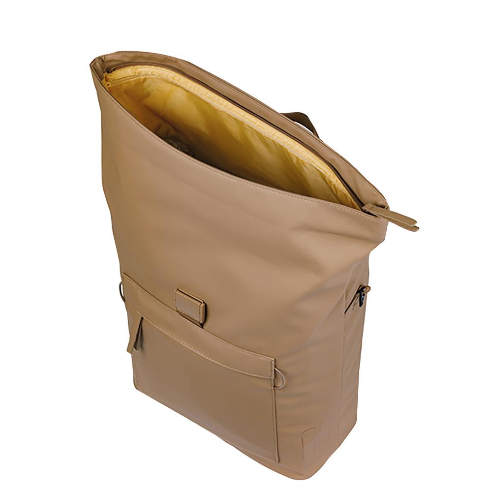 Basil Tasche Schultertasche Brooklyn MIK Hooks 17 Liter - recyceltes PET - wasserdichtes Hauptfach IPX3 Faltverschluss mit Schnalle 16 Zoll Laptopfach Helmbefestigung abnehmbarer Schultergurt Reflexion Repair-Zipper