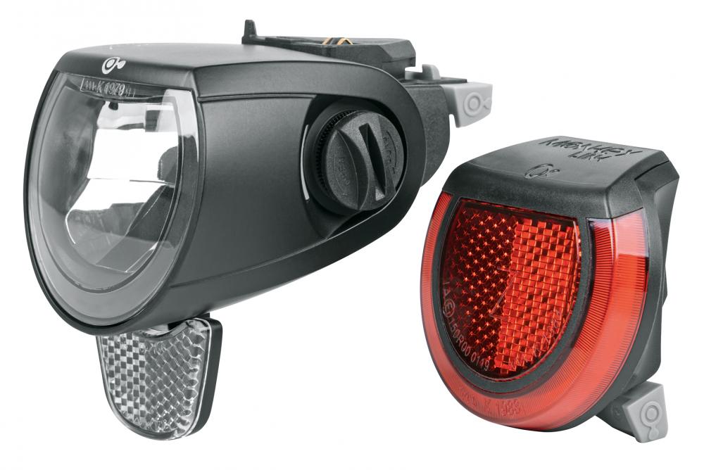 MonkeyLink ML-SkyeLight 110 Lux Connect Set: 110 Lux Frontlicht mit Fernlichtfunktion (150 Lux), Tagfahrlicht, Bremslicht, USB-C-Schnellladefunktion, Magnetbefestigung